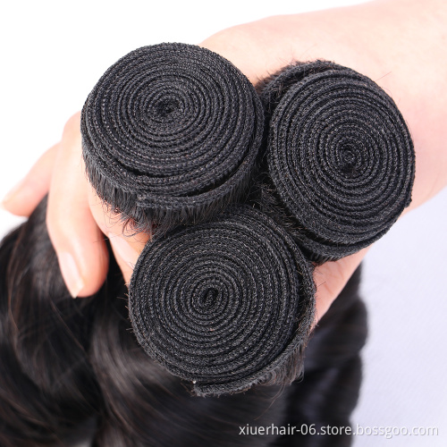 Wholesale Ready Stock 10A Wholesale Raw Mink Natural Cuticle Aligned Virgin Brazilian 100% Human Hair Bundles with Closure